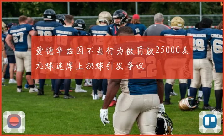 爱德华兹因不当行为被罚款25000美元球迷席上扔球引发争议